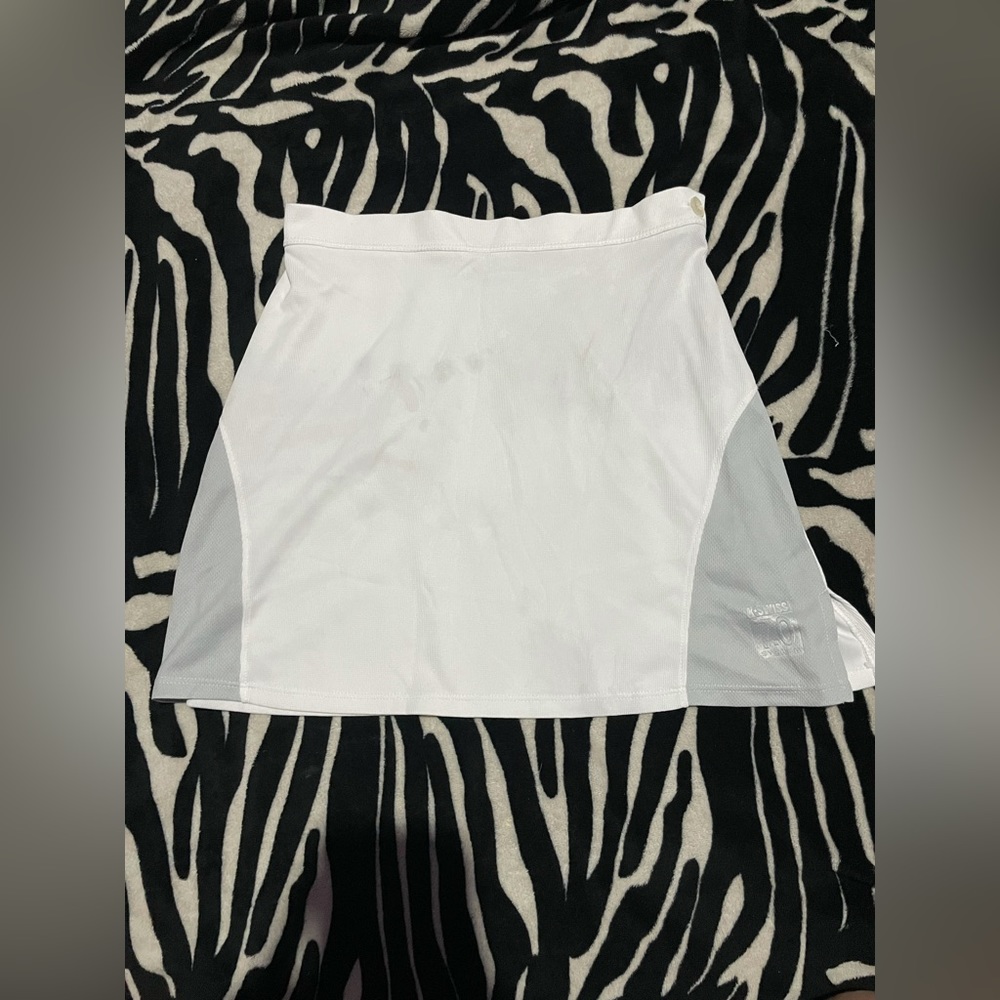 90s y2k white k-swiss athletic/sport midi skirt